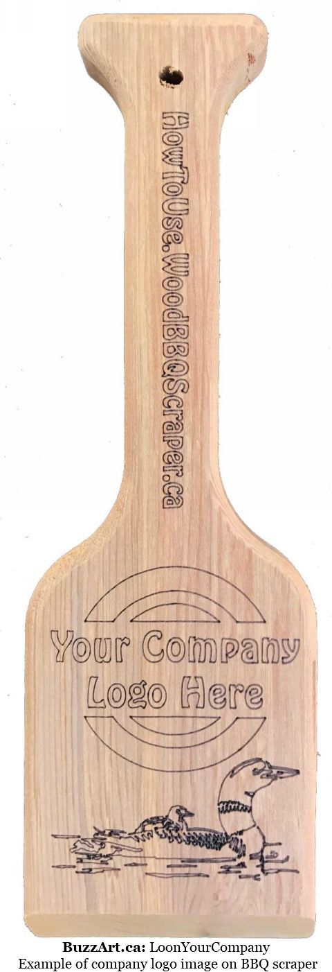 Example of company logo image on BBQ scraper